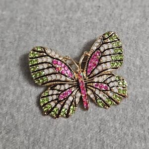 Fashion Jewelry Gorgeous Grannycore Sparkling Rhinestone Butterfly Brooch
